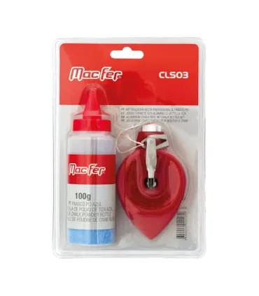 KIT TRAÇADOR DE RECTA+FRASCO PO 100G MACFER CLS03