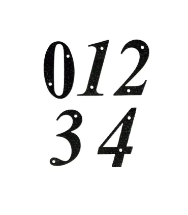 NUMERO 0-4'' AÇO PRETO