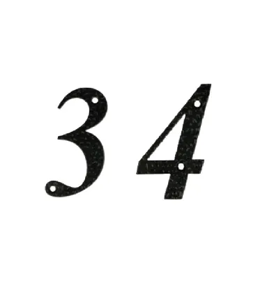 NUMERO 3-4'' AÇO PRETO