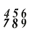 NUMERO 6-4'' AÇO PRETO