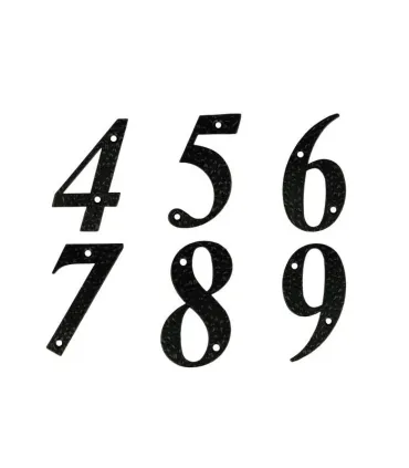 NUMERO 9-4'' AÇO PRETO