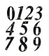 NUMERO 2-4 AÇO PRETO