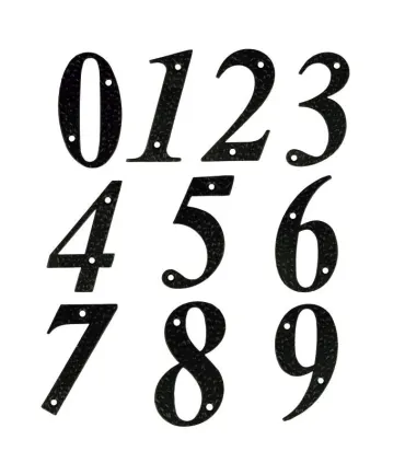 NUMERO 7-4'' AÇO PRETO